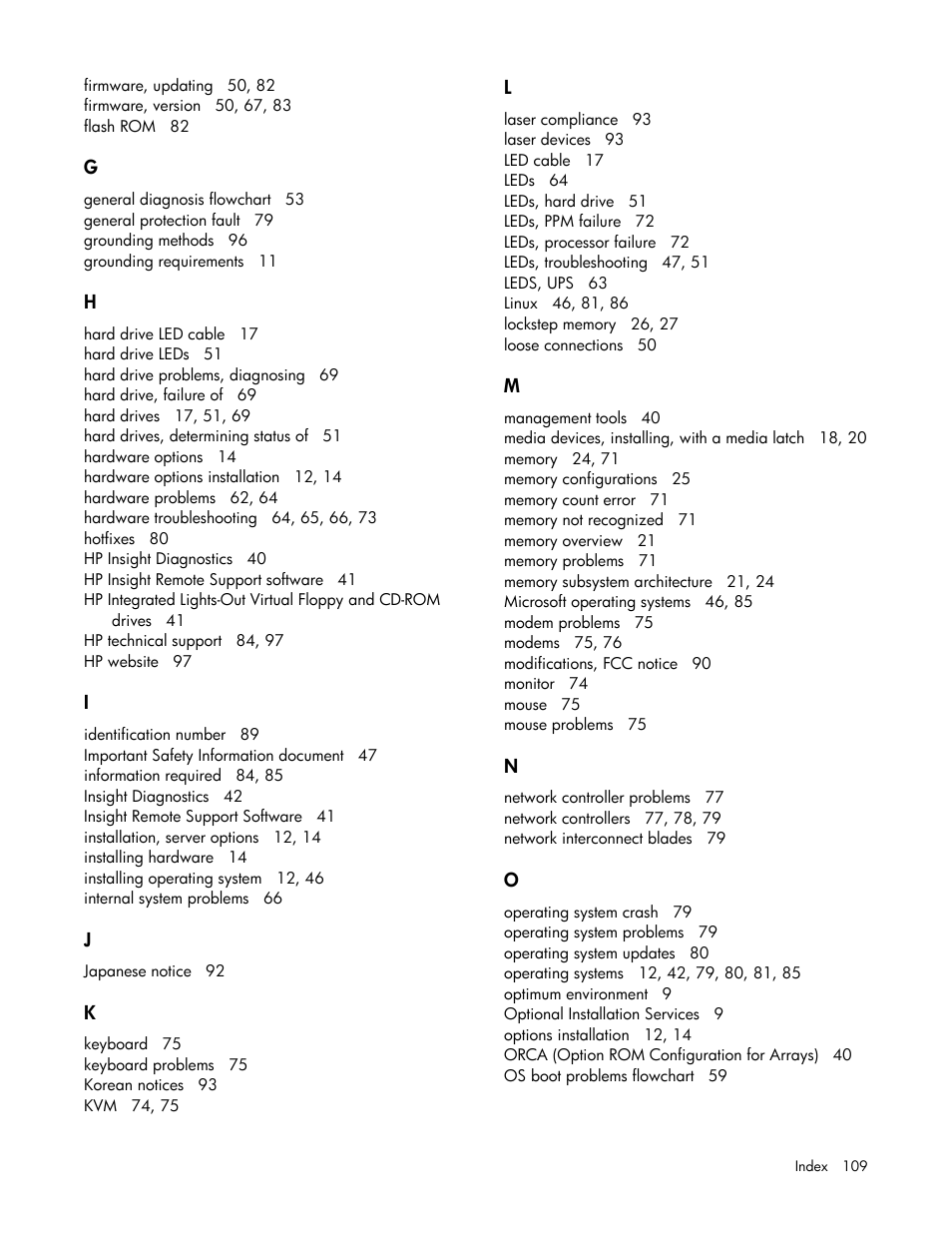 HP ML100 User Manual | Page 109 / 111