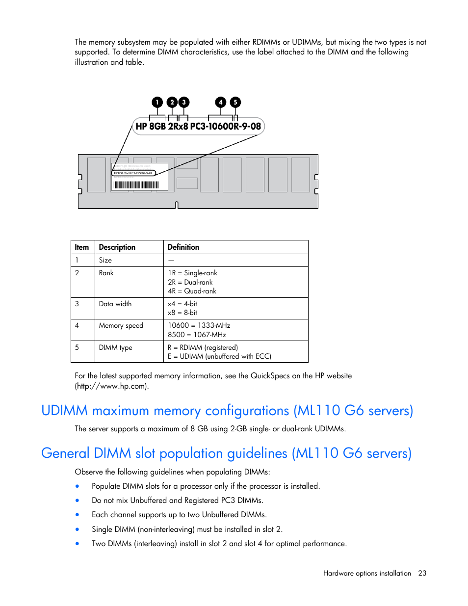 HP ML100 User Manual | Page 23 / 111