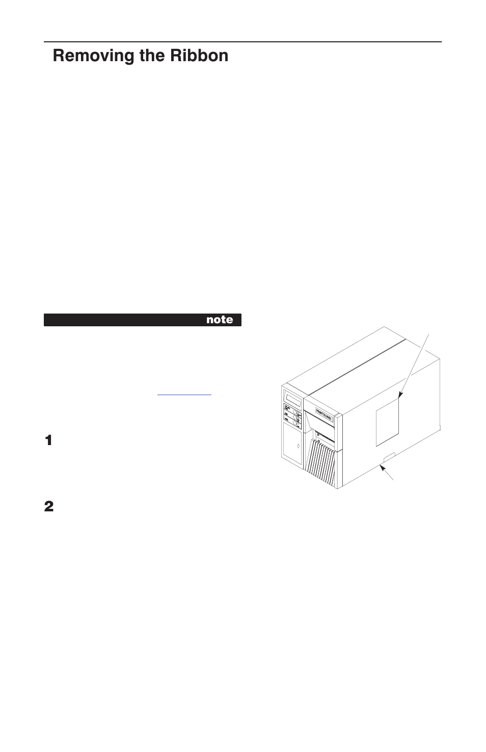 Removing the ribbon | HP T3304 User Manual | Page 28 / 42