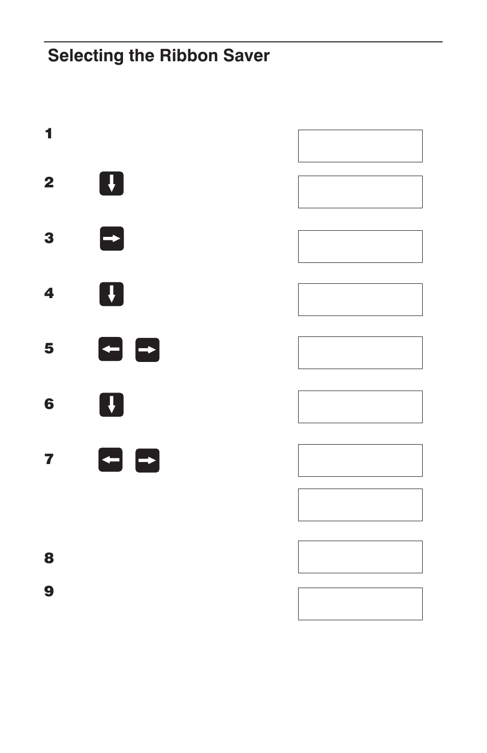 Selecting the ribbon saver | HP T3304 User Manual | Page 36 / 42