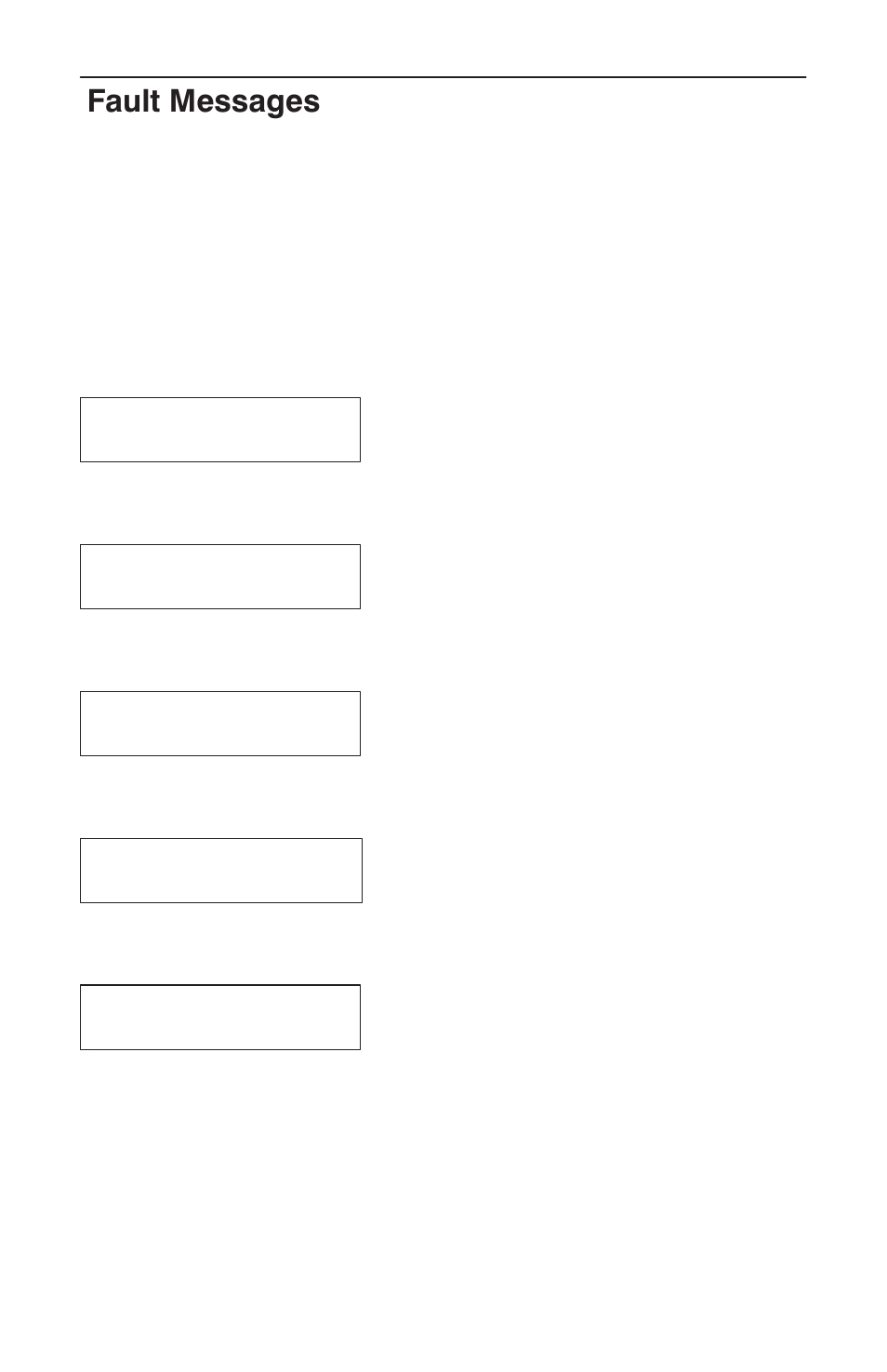 Fault messages | HP T3304 User Manual | Page 39 / 42