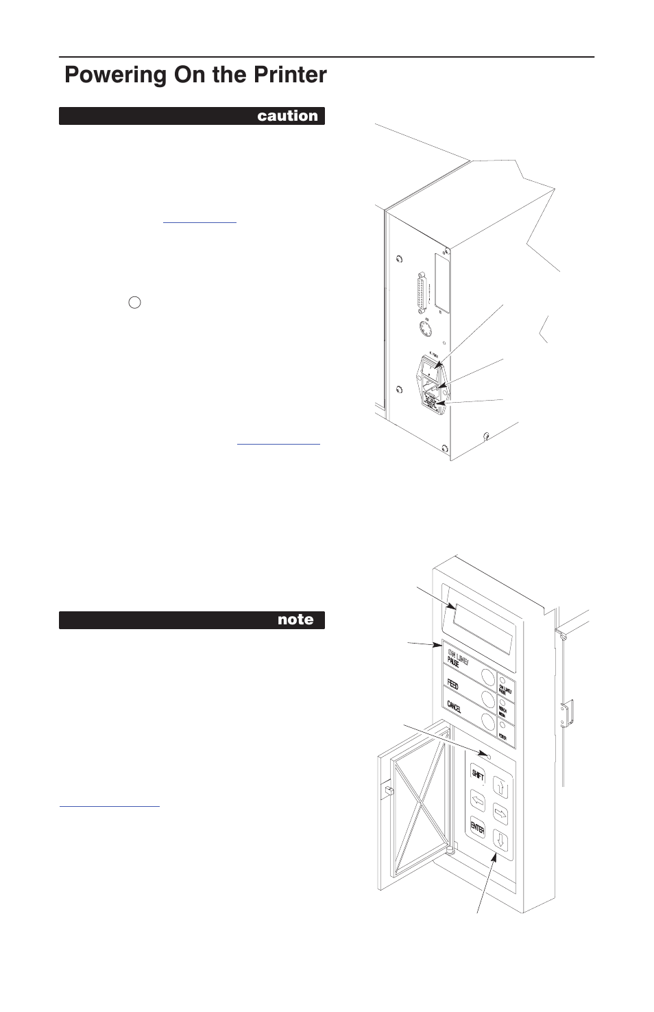 Powering on the printer, Using the primary operator panel | HP T3304 User Manual | Page 9 / 42