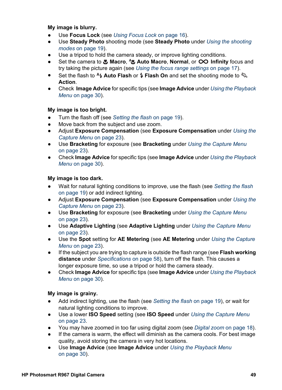 HP PhotoSmart R967 User Manual | Page 49 / 62