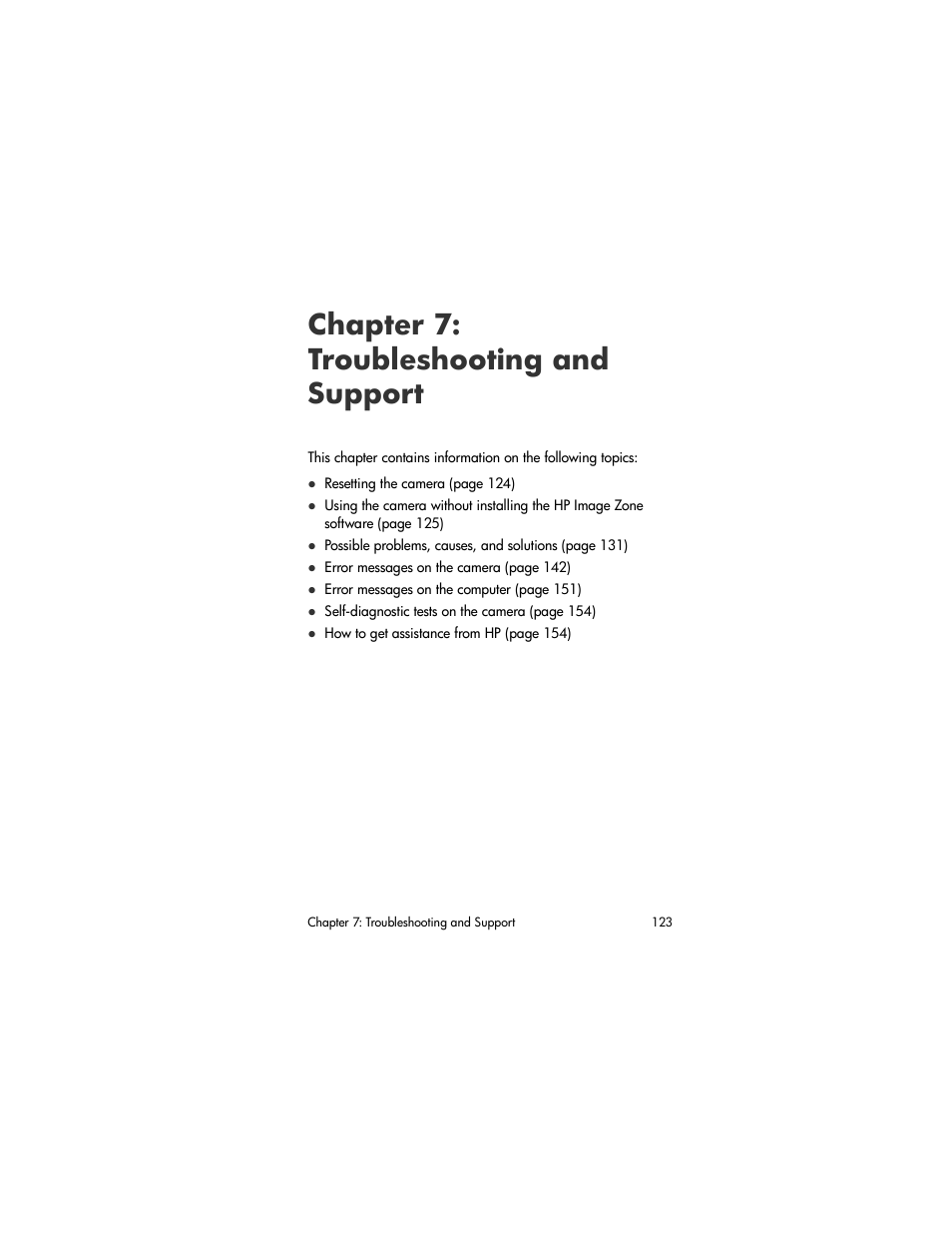 Chapter 7: troubleshooting and support | HP R707 User Manual | Page 123 / 191
