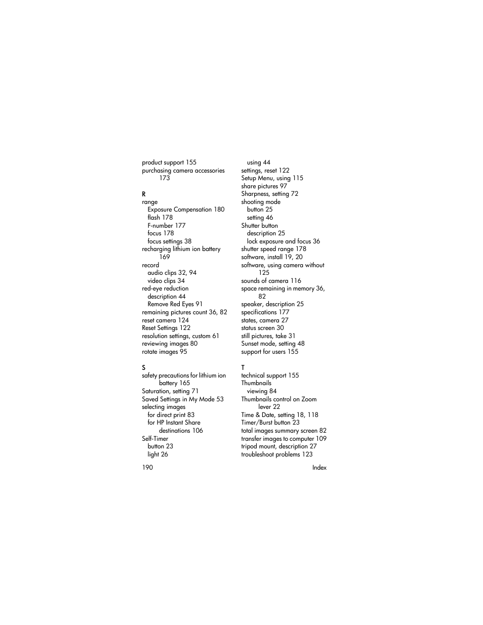 HP R707 User Manual | Page 190 / 191