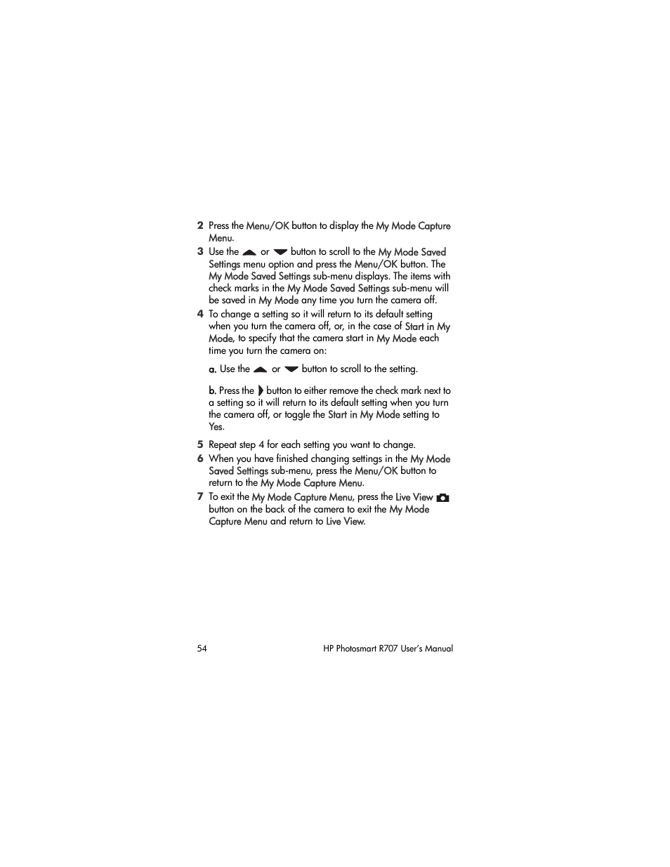 HP R707 User Manual | Page 54 / 191