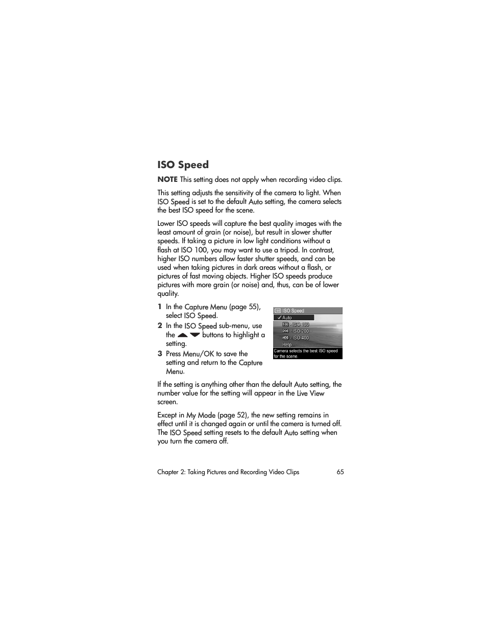 Iso speed | HP R707 User Manual | Page 65 / 191