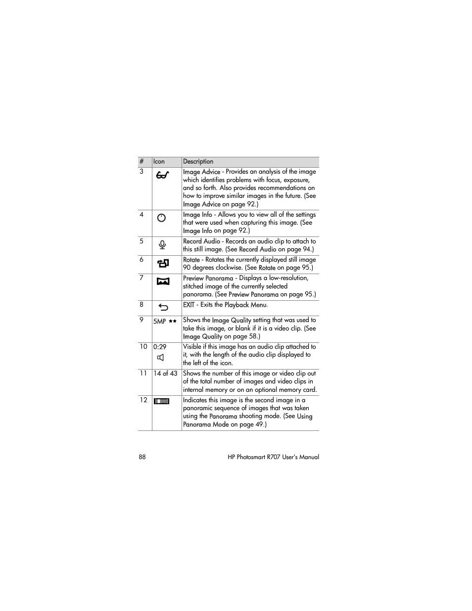 HP R707 User Manual | Page 88 / 191