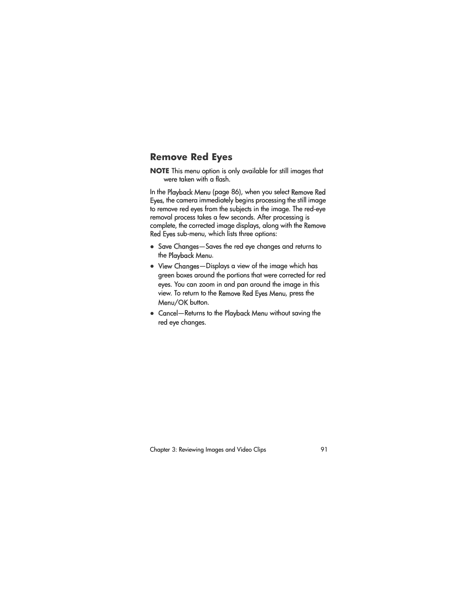 Remove red eyes | HP R707 User Manual | Page 91 / 191