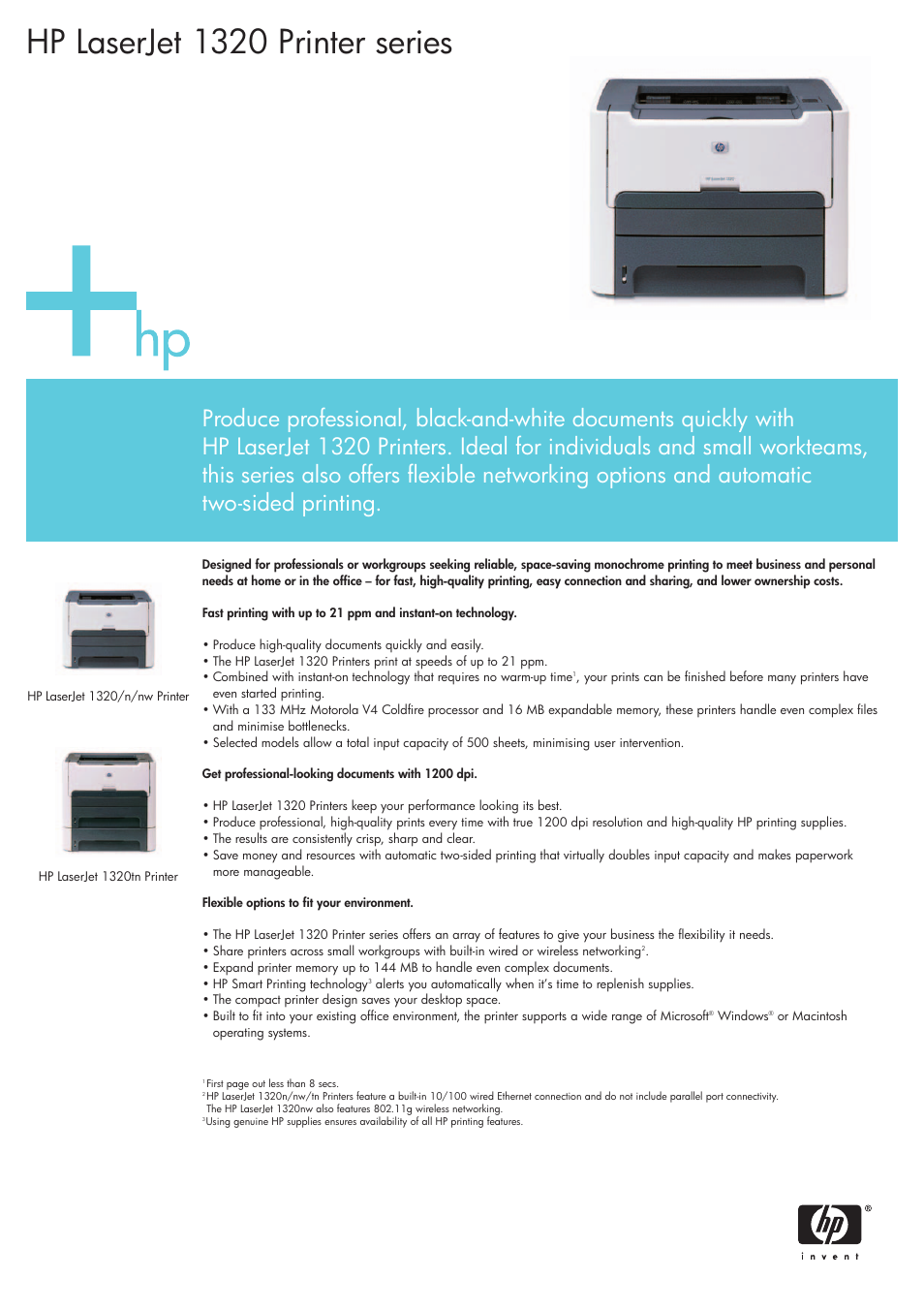 HP LaserJet 1320 User Manual | 2 pages