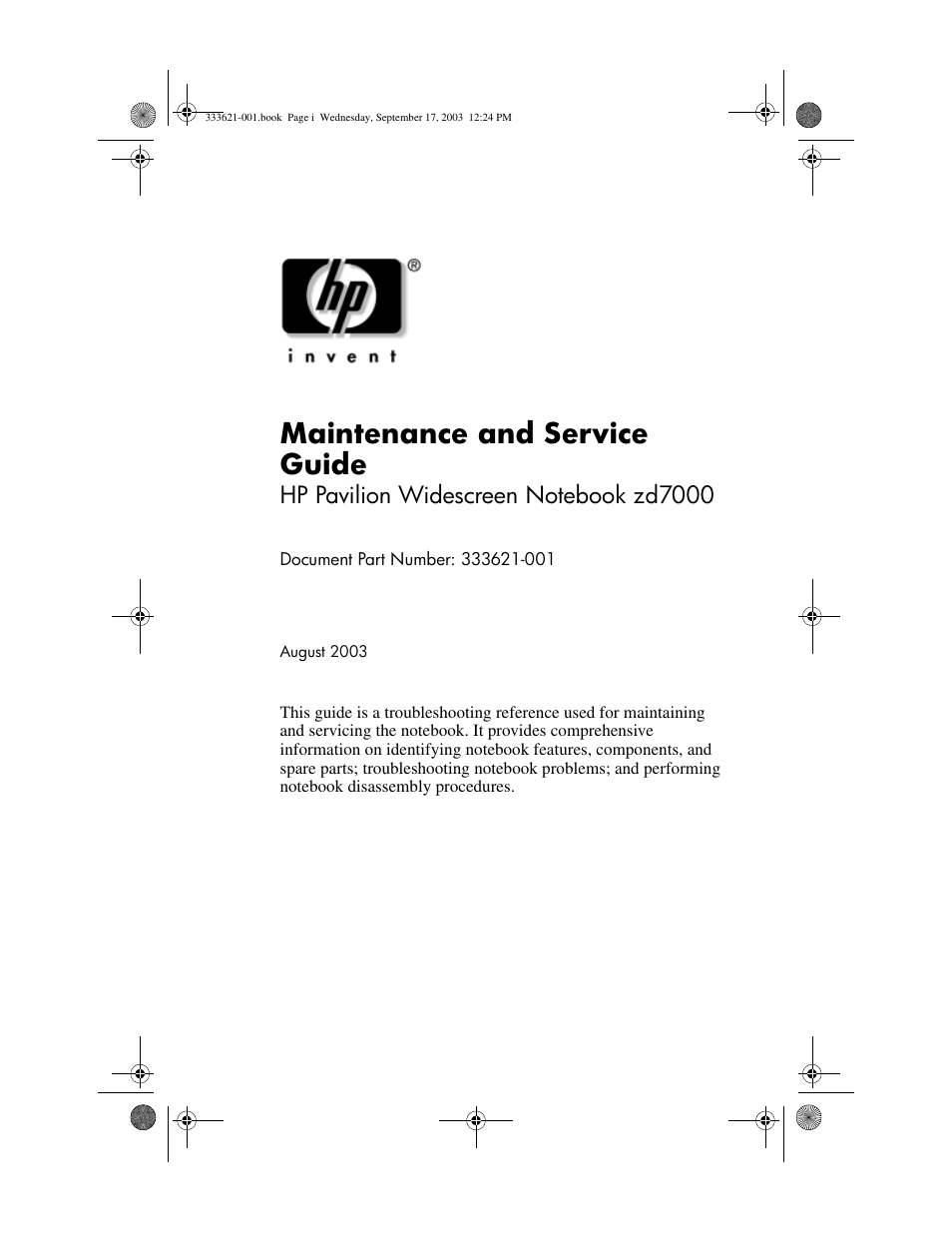 HP PAVILLION ZD7000 User Manual | 155 pages