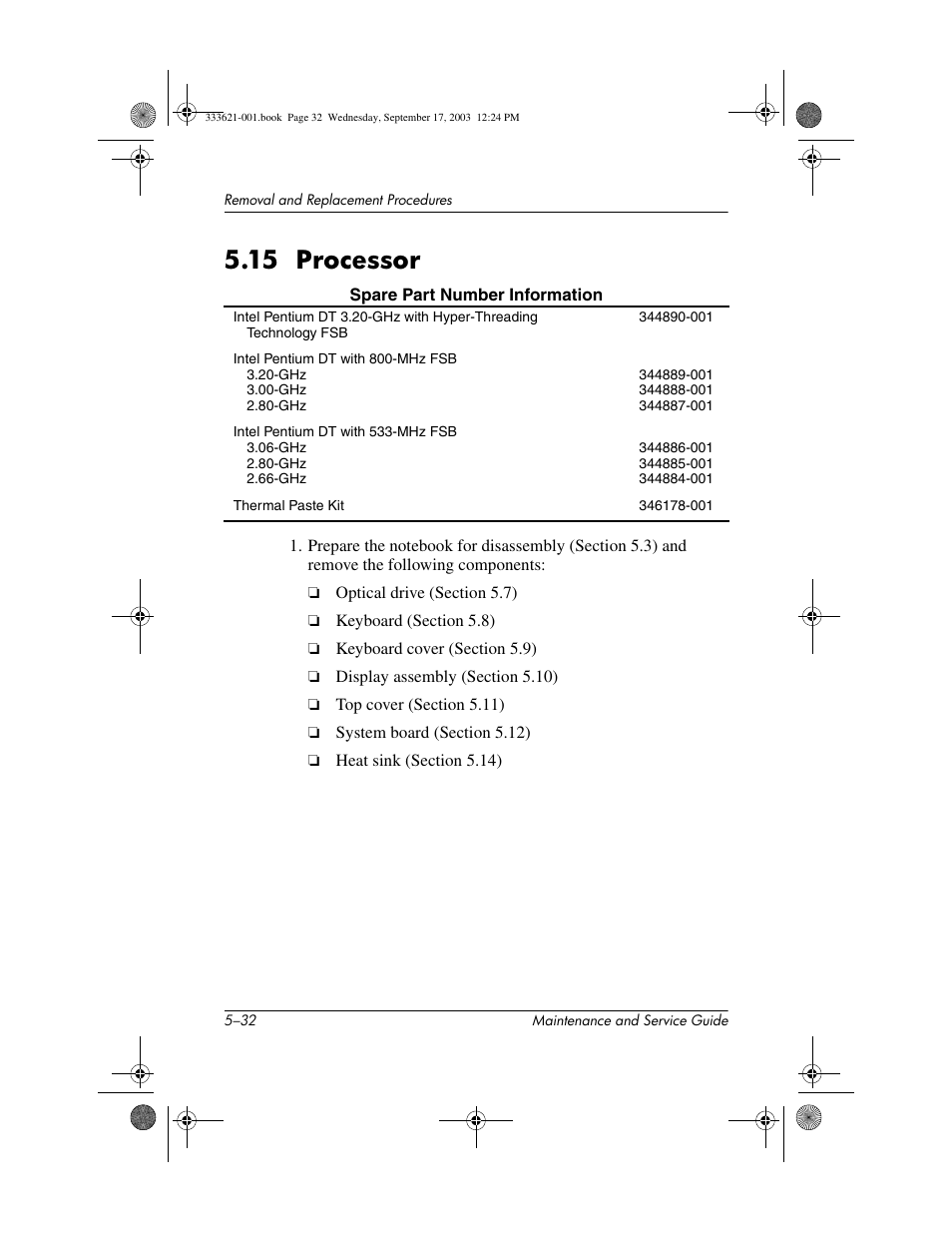 15 processor, 15 processor –32 | HP PAVILLION ZD7000 User Manual | Page 104 / 155