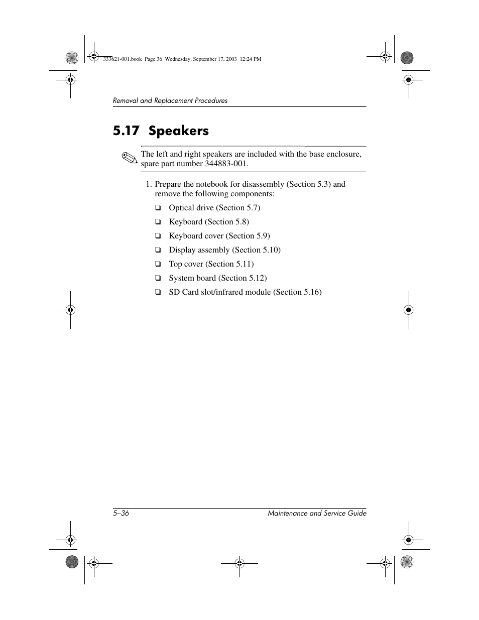 17 speakers, 17 speakers –36 | HP PAVILLION ZD7000 User Manual | Page 108 / 155