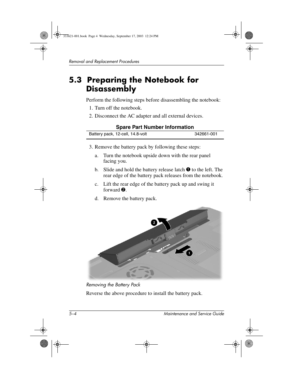 3 preparing the notebook for disassembly, 3 preparing the notebook for disassembly –4 | HP PAVILLION ZD7000 User Manual | Page 76 / 155