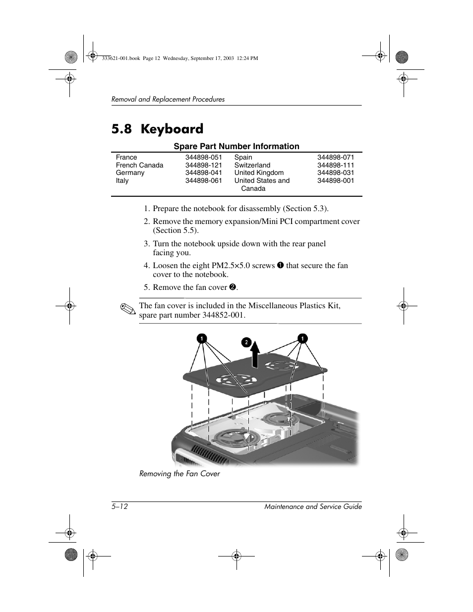 8 keyboard, 8 keyboard –12 | HP PAVILLION ZD7000 User Manual | Page 84 / 155