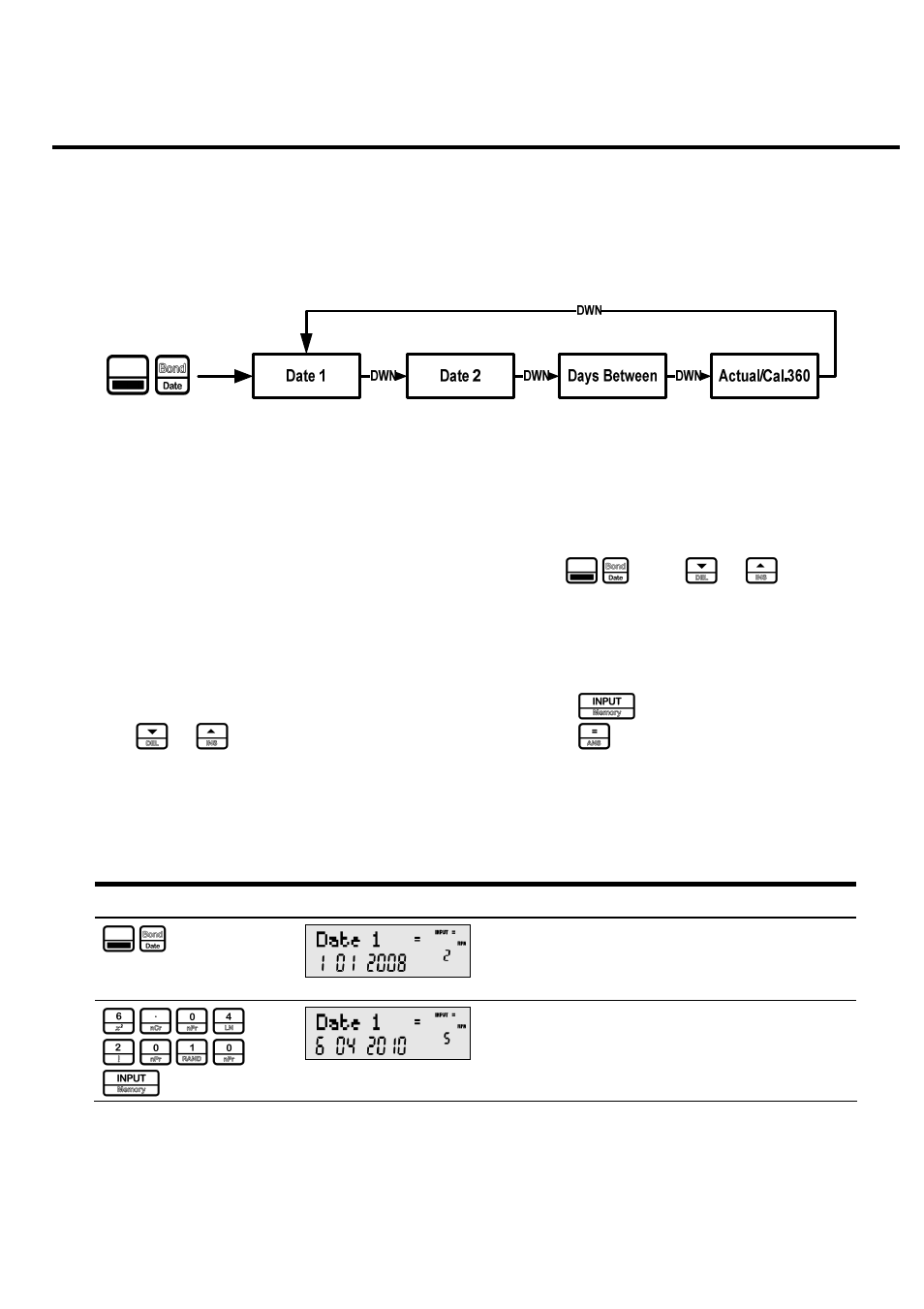 6 date calculation, The date calculation menu | HP 20B User Manual | Page 49 / 75