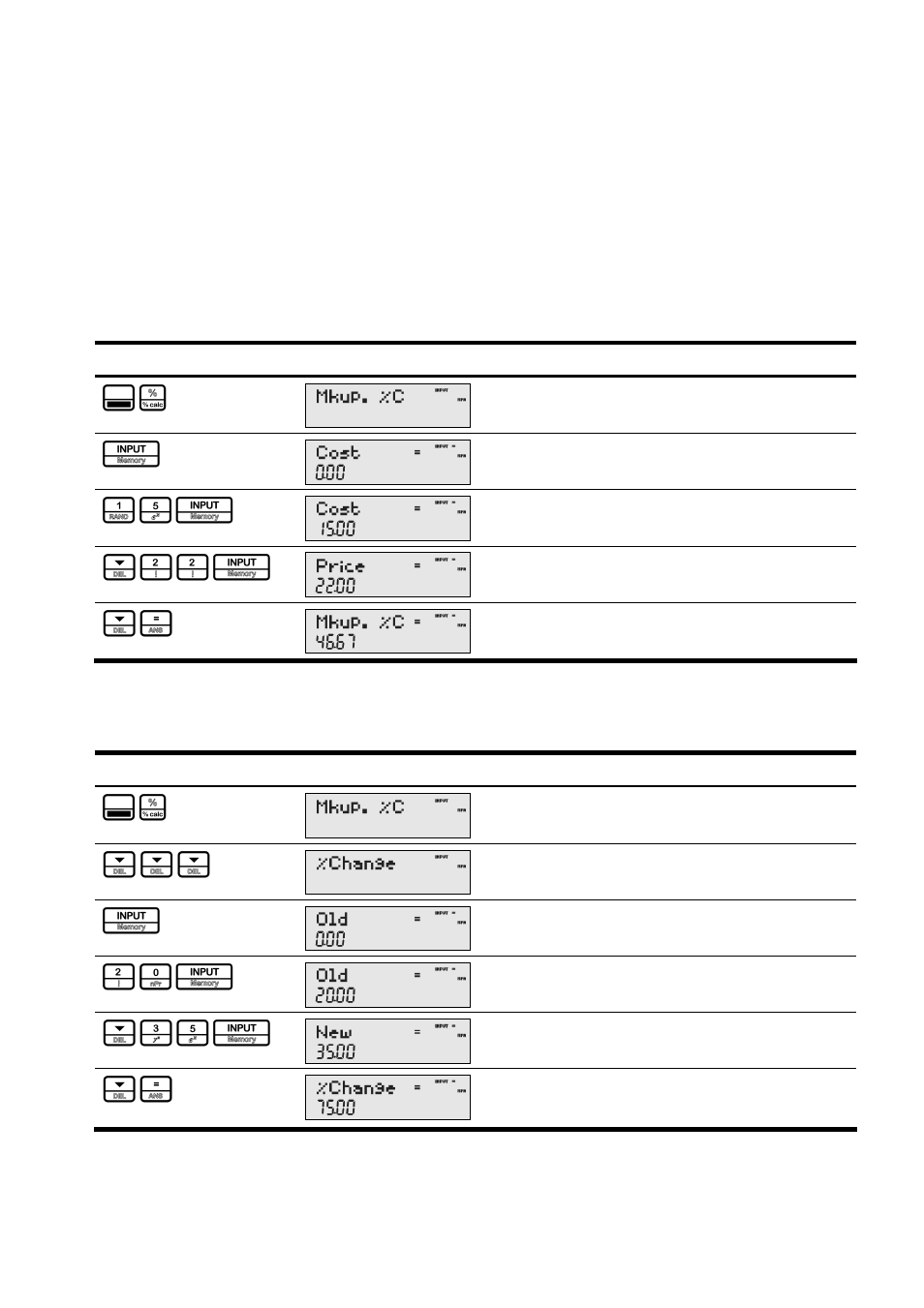 Percent calculation examples | HP 20B User Manual | Page 54 / 75