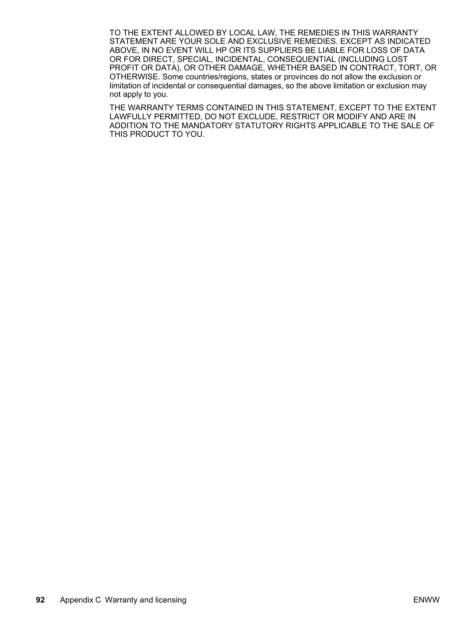 HP 1018 User Manual | Page 100 / 116