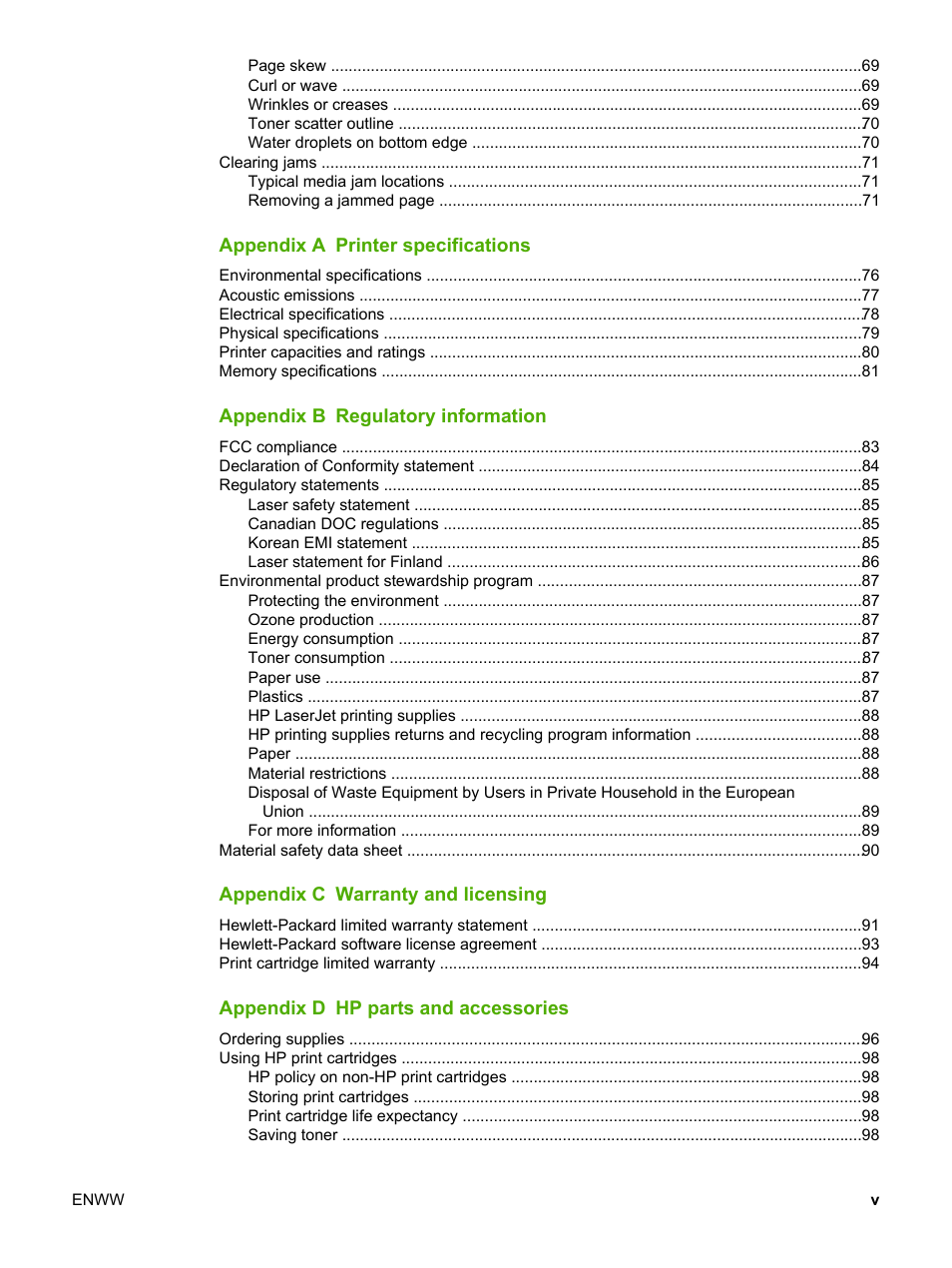 HP 1018 User Manual | Page 7 / 116