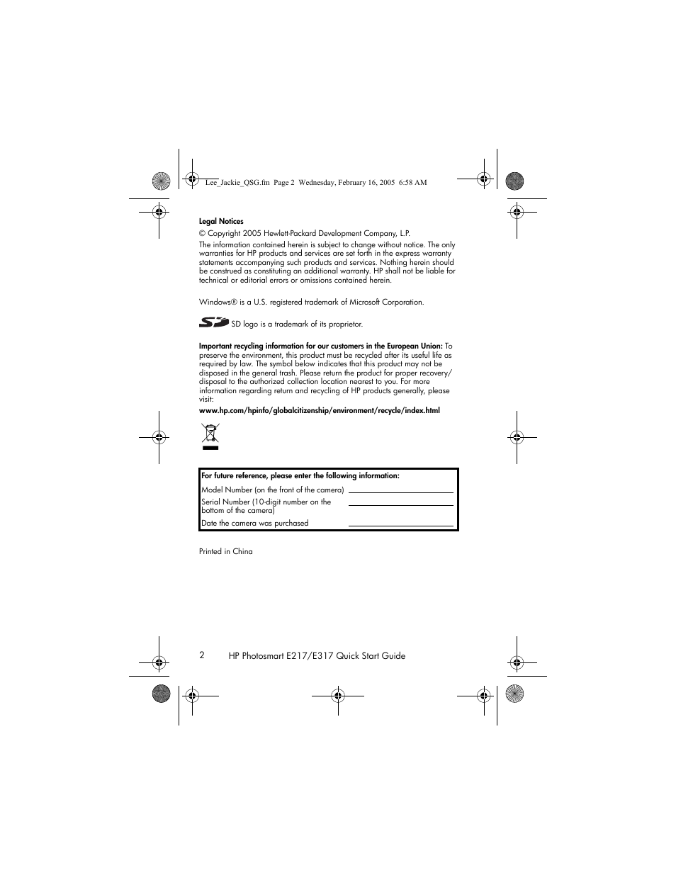 HP E317 User Manual | Page 2 / 16