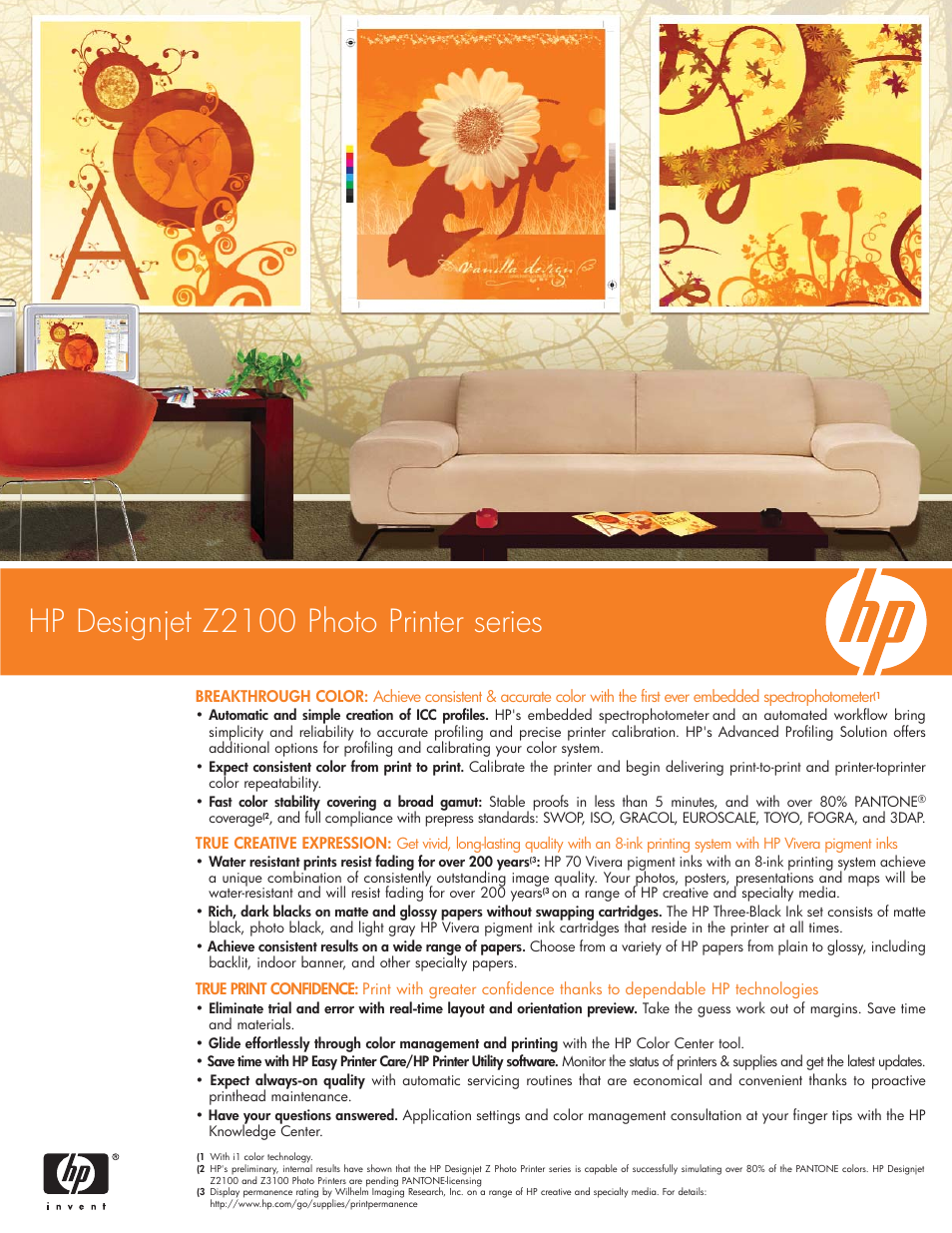 HP DesignJet Z2100 User Manual | 4 pages