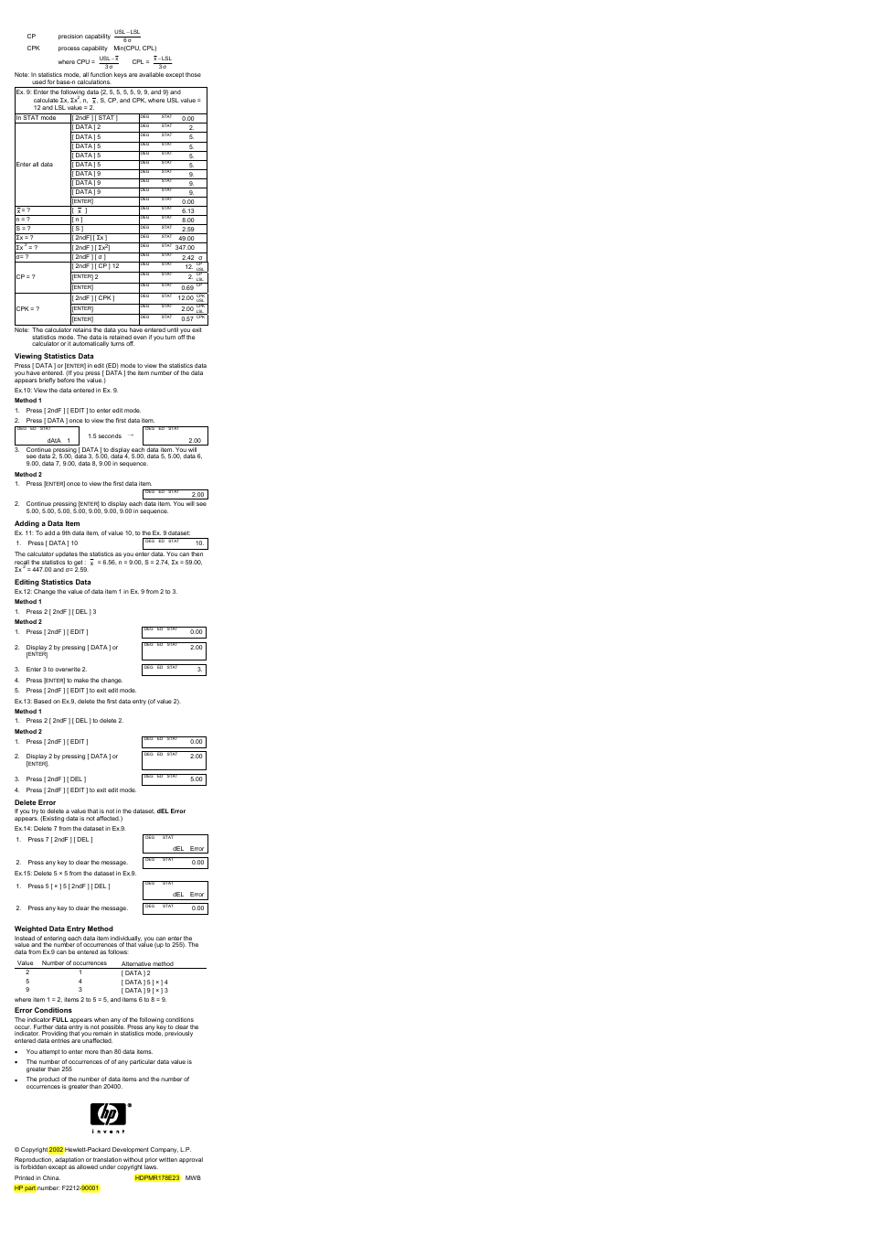 HP scientific calculator User Manual | Page 2 / 2