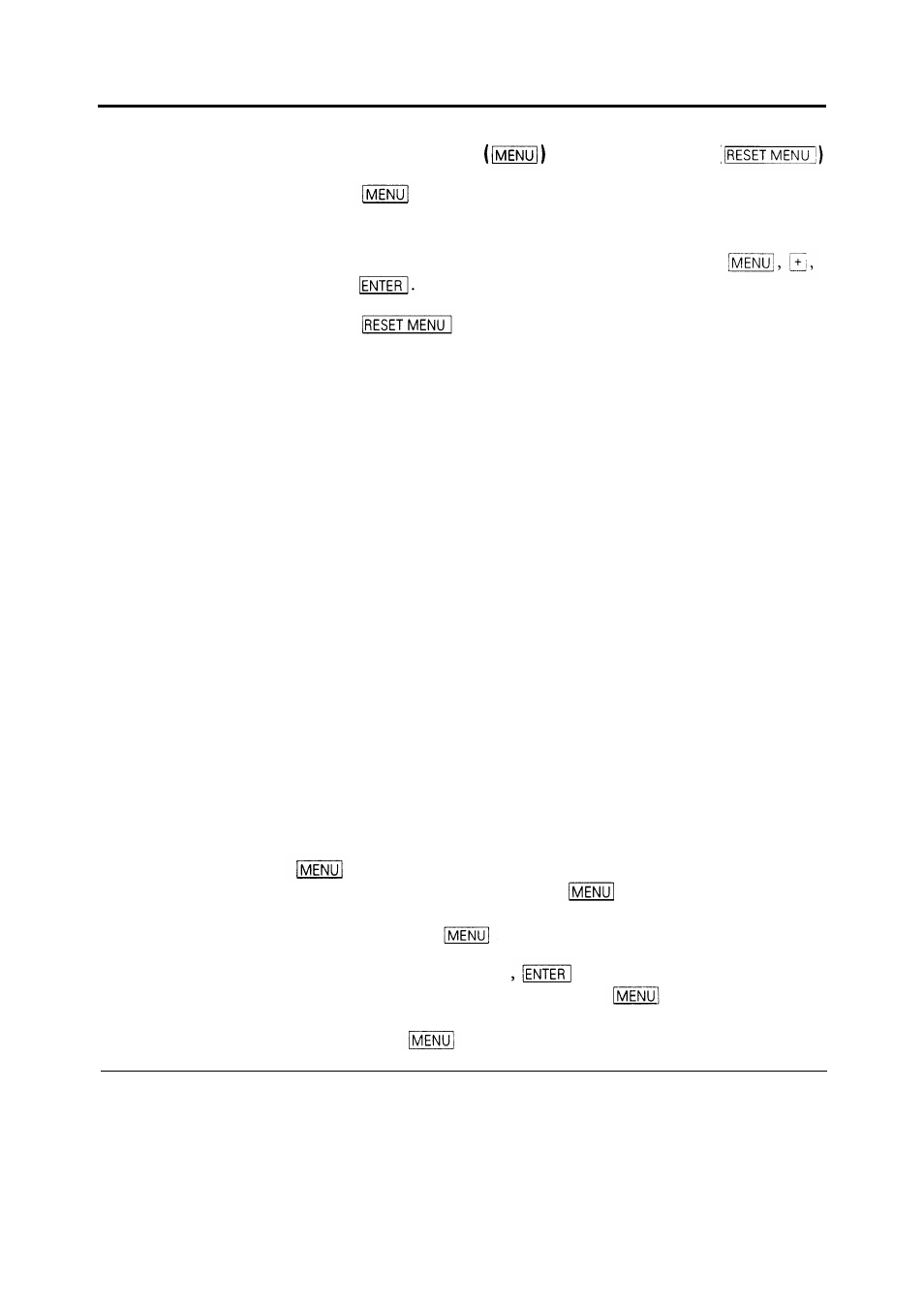 Selecting menu option and resetting menu 2-12, Menu functions 2-12, Menu functions | HP 16V User Manual | Page 59 / 156