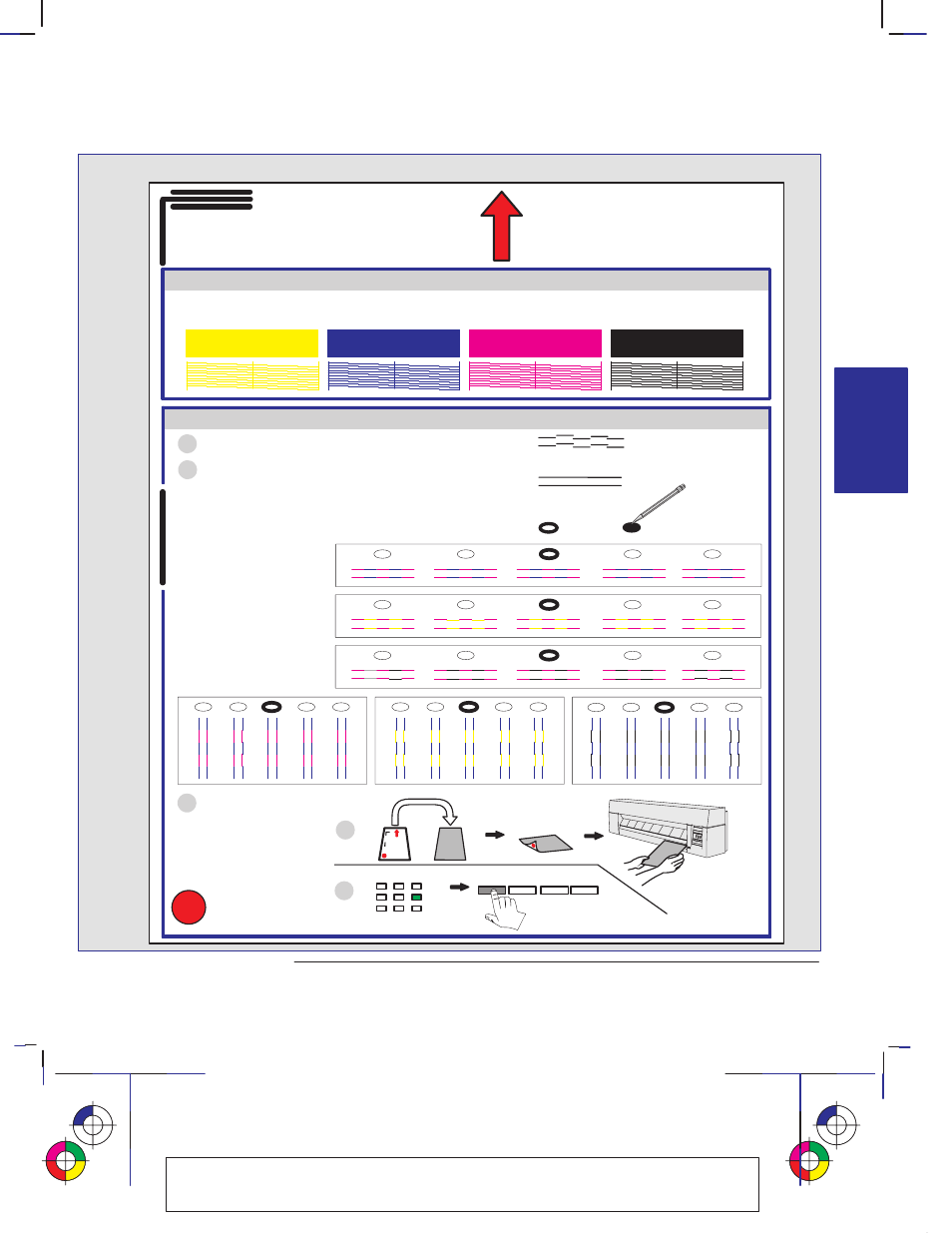 Hp designjet 350c color cartridge test sheet | HP 330 User Manual | Page 101 / 184