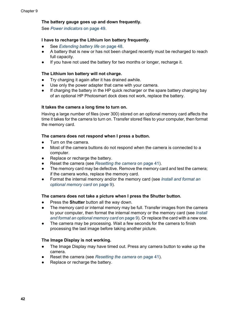 HP Photosmart R837 User Manual | Page 42 / 56