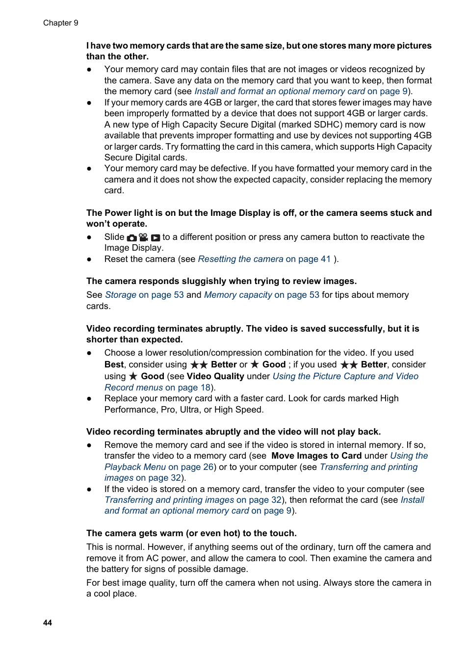 HP Photosmart R837 User Manual | Page 44 / 56