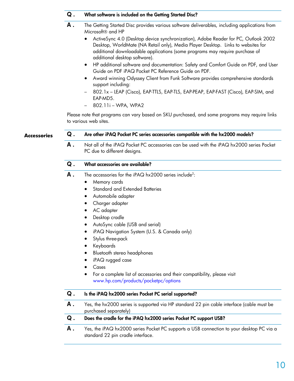 HP HX2000 User Manual | Page 10 / 11