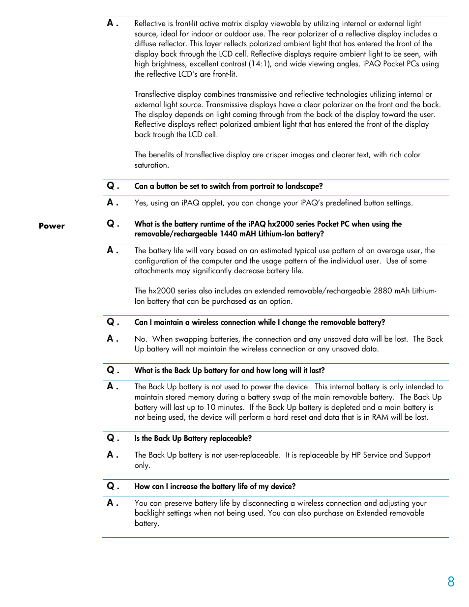 HP HX2000 User Manual | Page 8 / 11