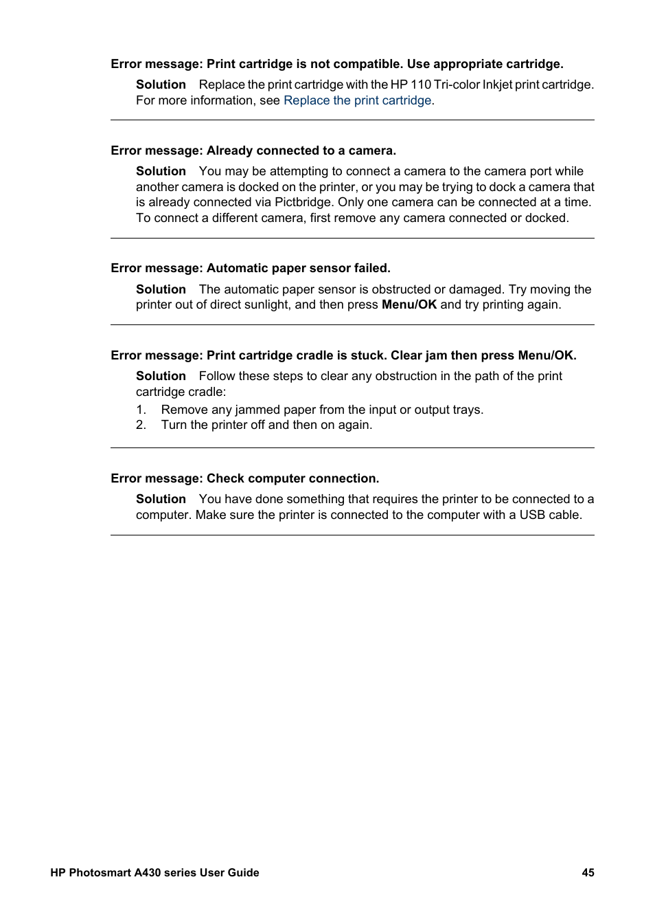 HP A430 User Manual | Page 48 / 62