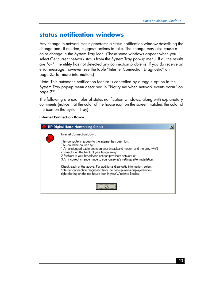 Status notification windows | HP hn200w User Manual | Page 13 / 94