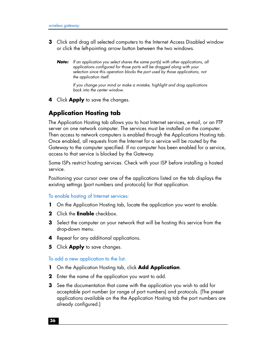Application hosting tab | HP hn200w User Manual | Page 36 / 94