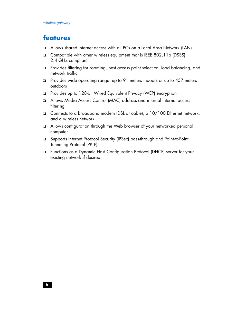 Features | HP hn200w User Manual | Page 6 / 94
