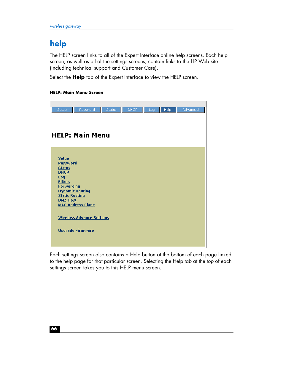 Help | HP hn200w User Manual | Page 66 / 94