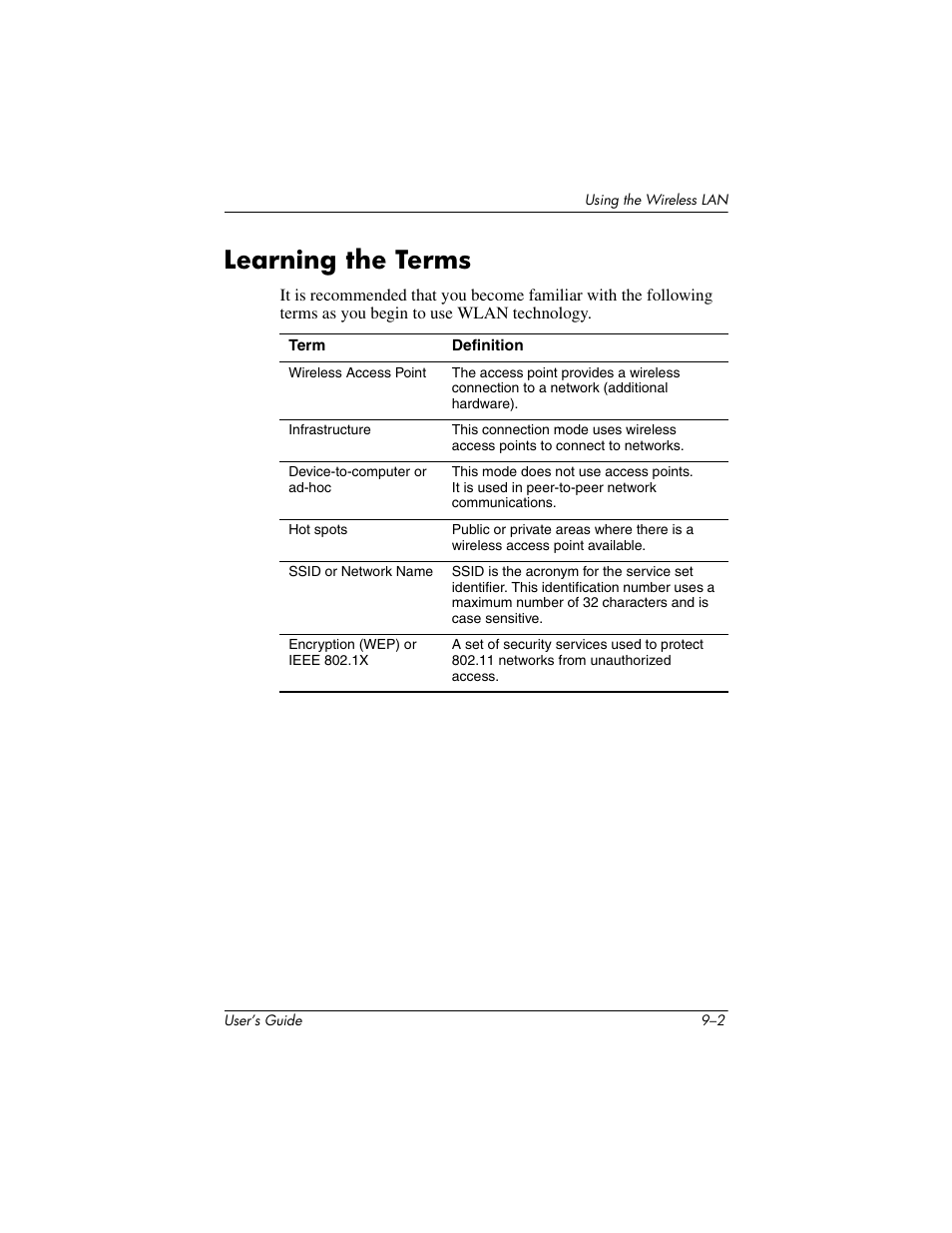 Learning the terms, Learning the terms –2 | HP h4000 User Manual | Page 107 / 141