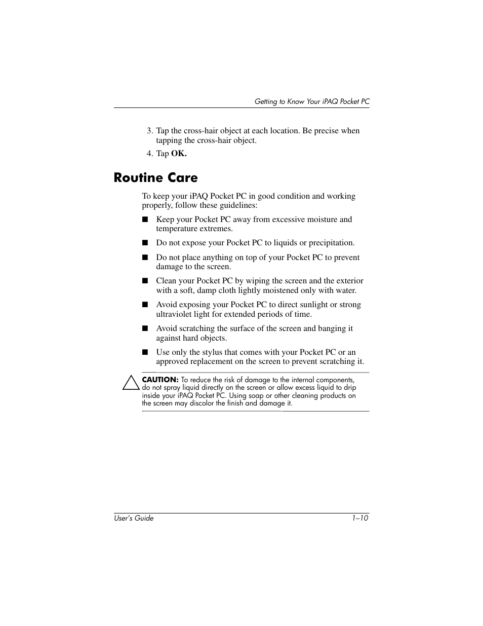 Routine care, Routine care –10 | HP h4000 User Manual | Page 18 / 141