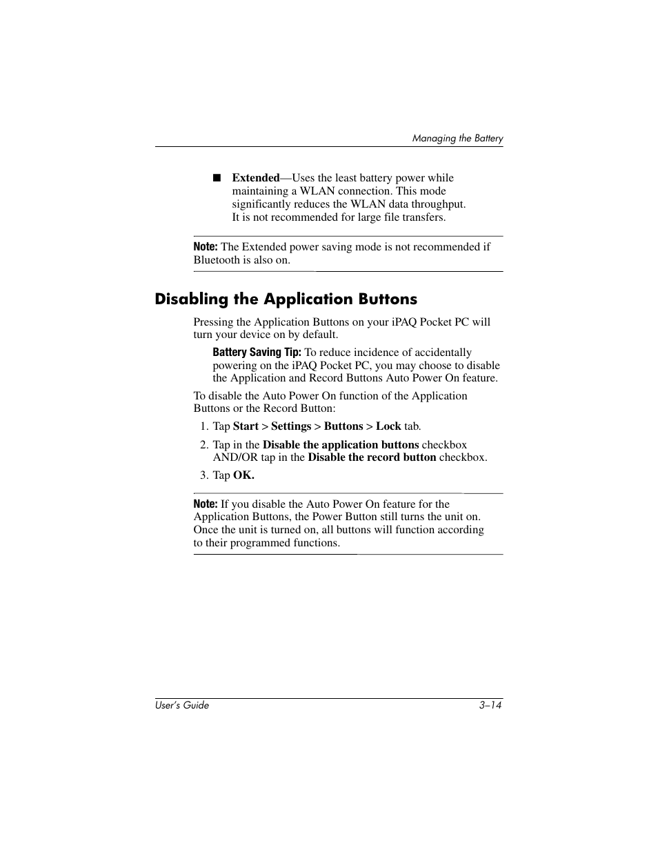 Disabling the application buttons, Disabling the application buttons –14 | HP h4000 User Manual | Page 39 / 141