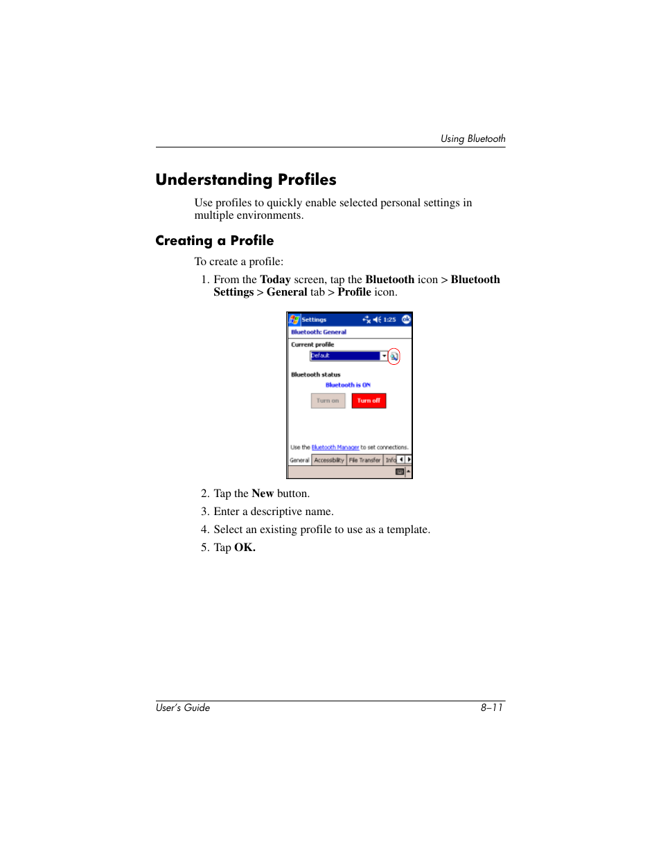 Understanding profiles, Creating a profile, Understanding profiles –11 | HP h4000 User Manual | Page 87 / 141