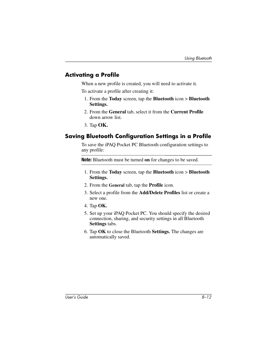 Activating a profile | HP h4000 User Manual | Page 88 / 141