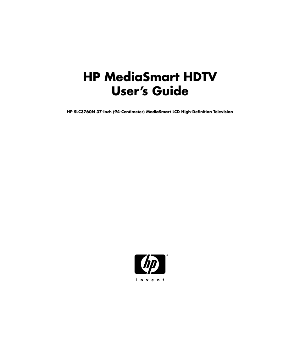 HP MediaSmart SLC3760N User Manual | 310 pages