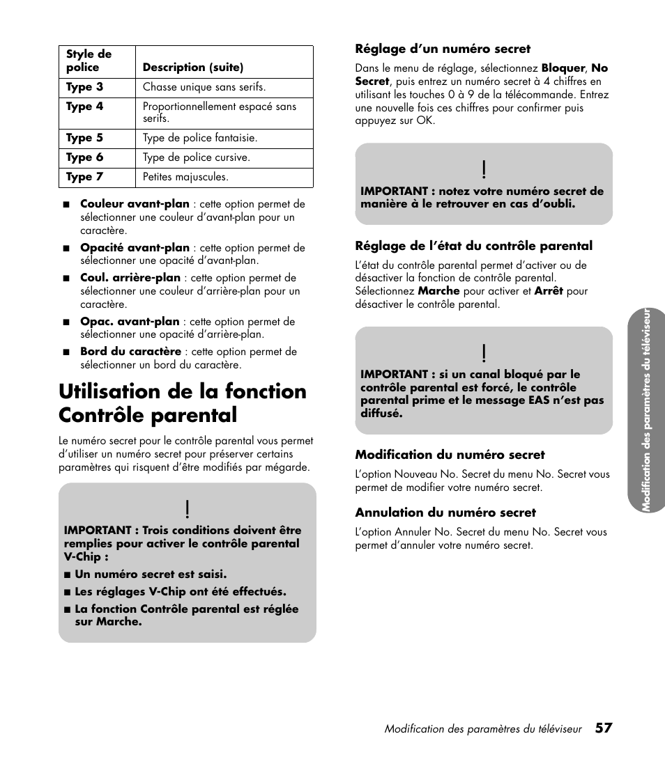 Utilisation de la fonction contrôle parental, Désactivation provisoire du blocage d’un | HP MediaSmart SLC3760N User Manual | Page 171 / 310