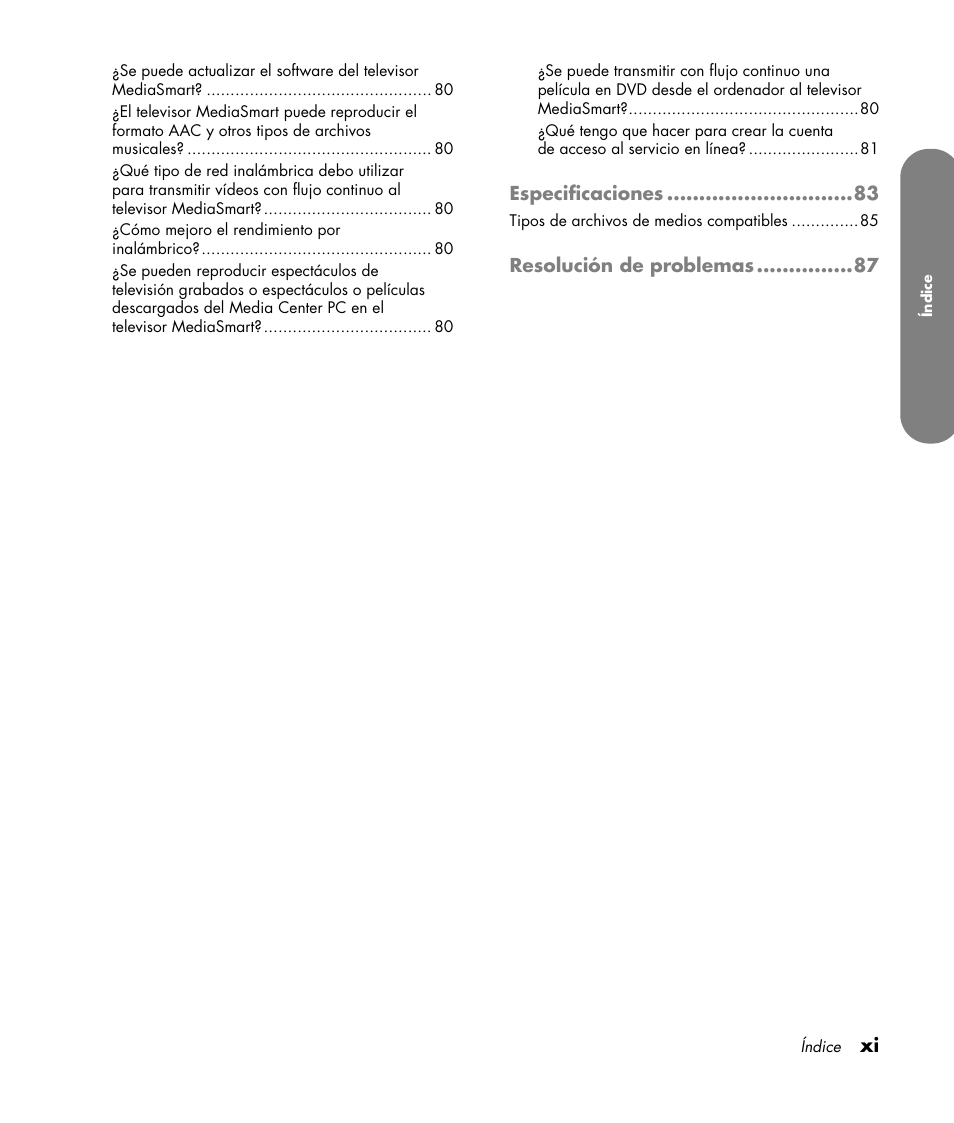 HP MediaSmart SLC3760N User Manual | Page 217 / 310
