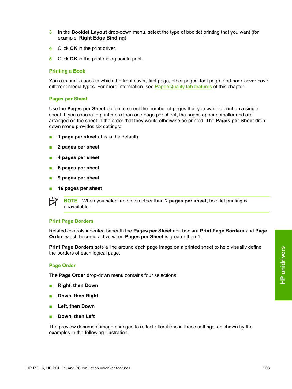 Printing a book | HP 2420 User Manual | Page 219 / 334