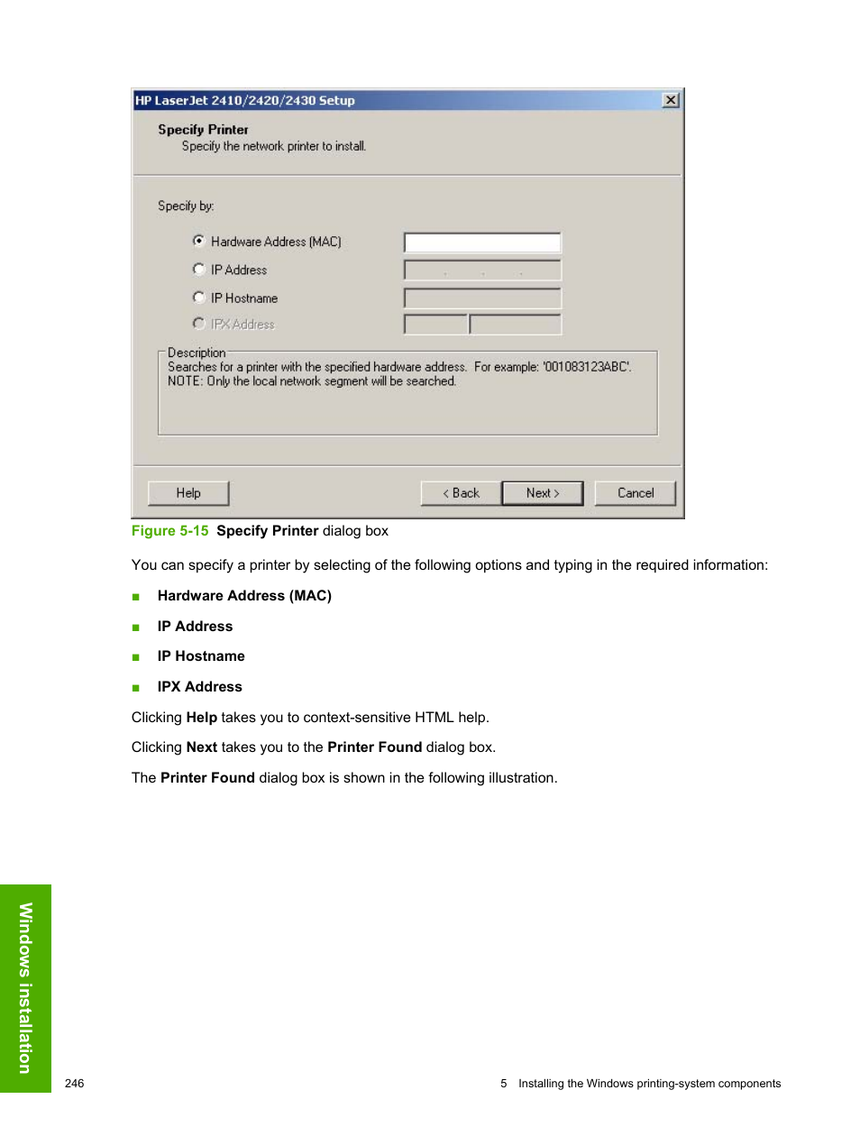 HP 2420 User Manual | Page 262 / 334