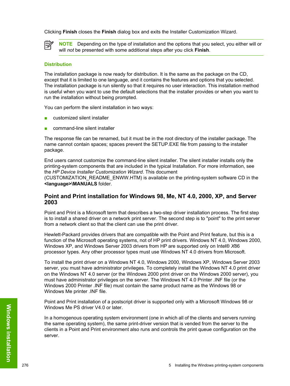 Distribution | HP 2420 User Manual | Page 292 / 334