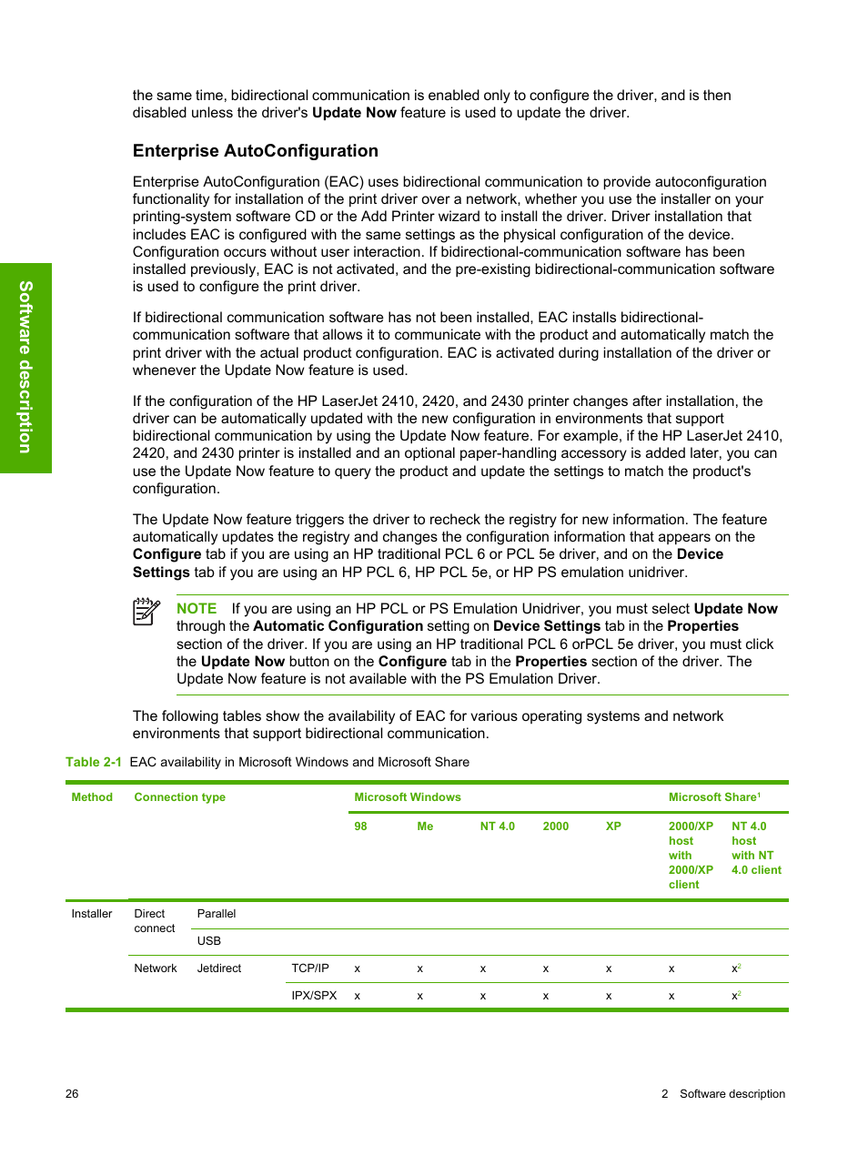 Enterprise autoconfiguration, Software description | HP 2420 User Manual | Page 42 / 334