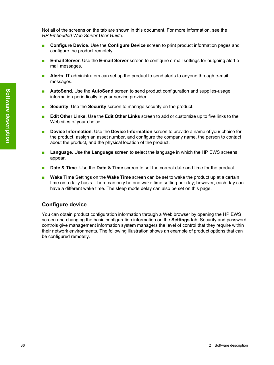 Configure device | HP 2420 User Manual | Page 52 / 334